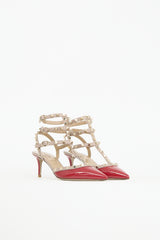 Valentino Patent Rockstud Caged Heel