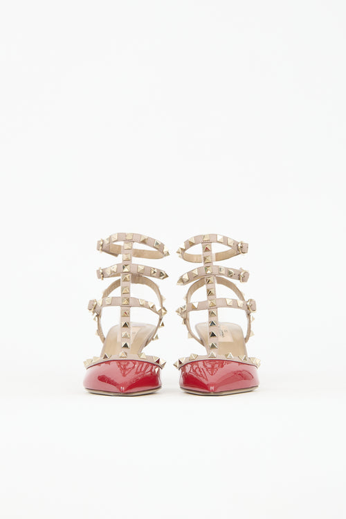 Valentino Patent Rockstud Caged Heel