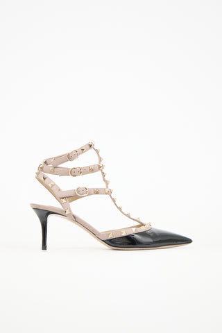 Valentino Patent Rockstud Caged Heel