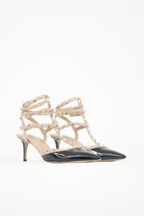Valentino Patent Rockstud Caged Heel