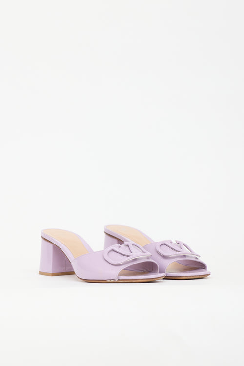 Valentino Patent Vlogo Sandal
