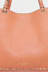 Valentino Pink Rockstud Trapeze Tote  Bag