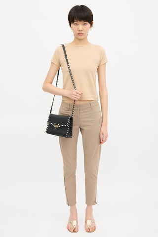 Valentino Pebbled Leather Rockstud Bag