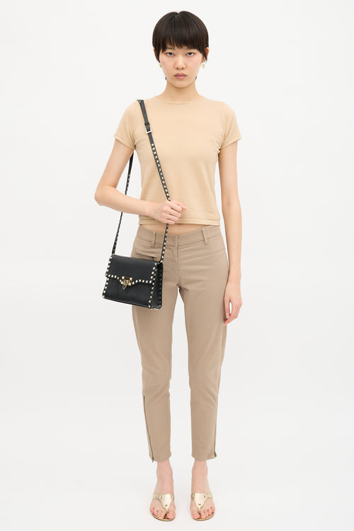 Valentino Pebbled Leather Rockstud Bag