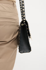 Valentino Pebbled Leather Rockstud Bag
