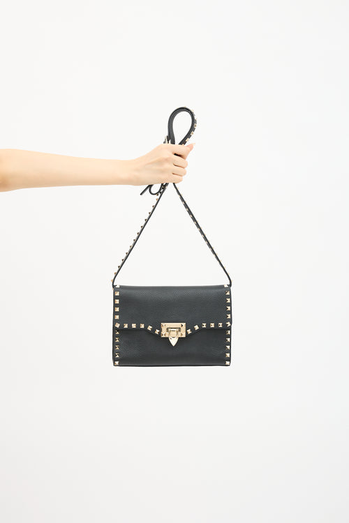 Valentino Pebbled Leather Rockstud Bag