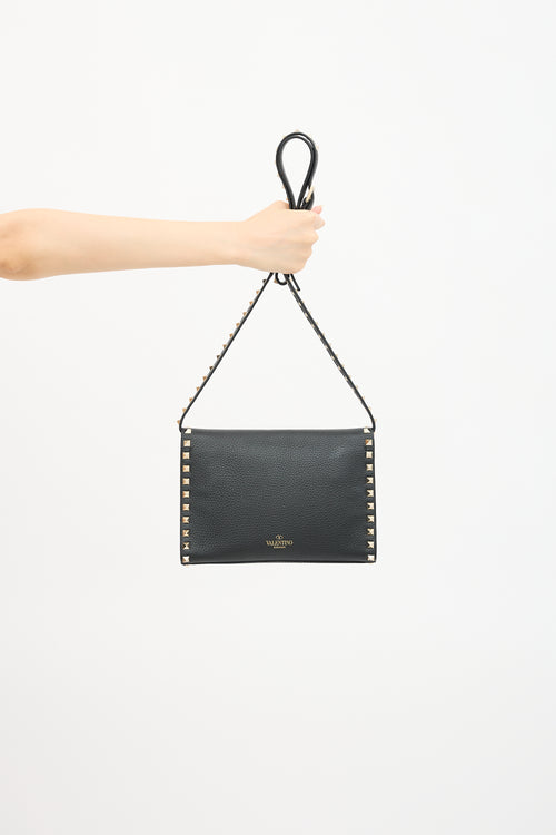 Valentino Pebbled Leather Rockstud Bag