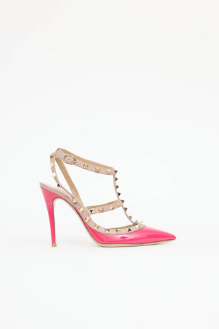 Valentino Patent Cage Rockstud Pump