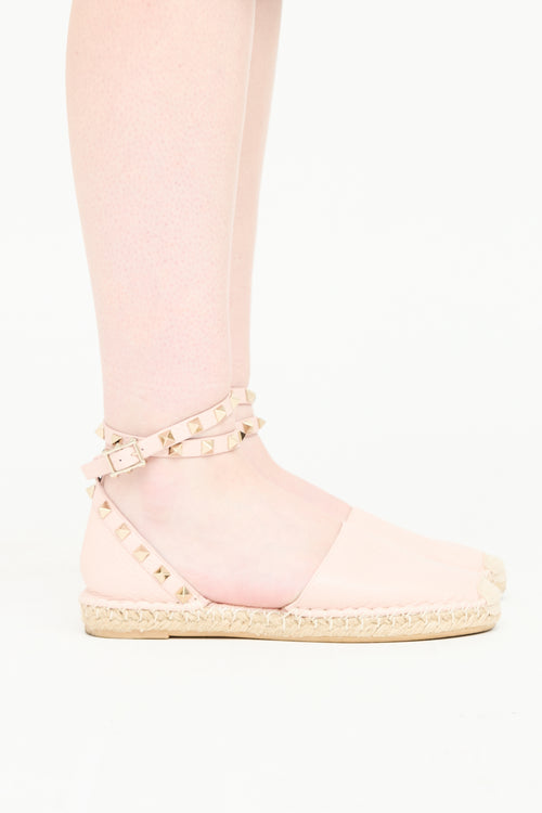 Valentino Rockstud Espadrille Flat