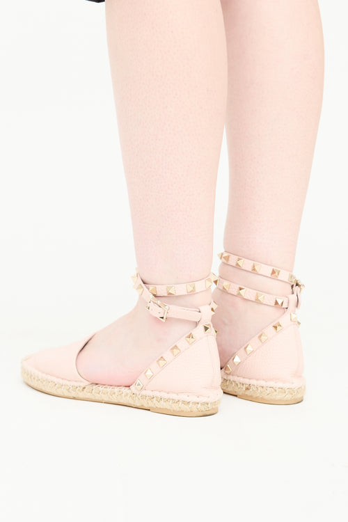 Valentino Rockstud Espadrille Flat