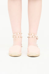 Valentino Rockstud Espadrille Flat