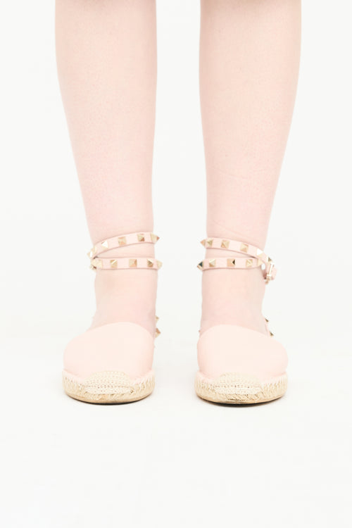 Valentino Rockstud Espadrille Flat