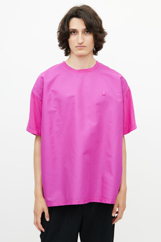 Valentino Pink Nylon Rockstud T-Shirt