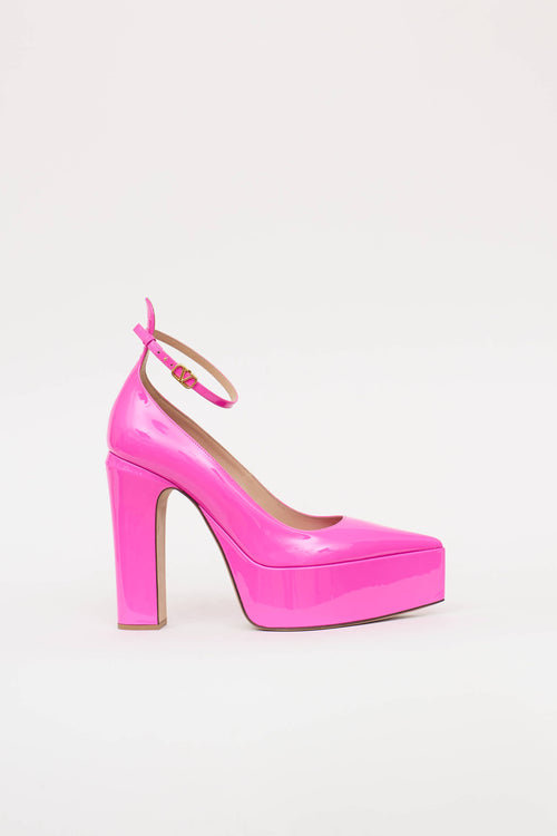 ValentinoPatent Pointed Platform Heel