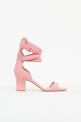 Valentino Suede Ankle Cage Sandals