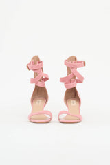 Valentino Suede Ankle Cage Sandals