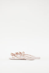Valentino Pink Rubber Rockstud Sandal