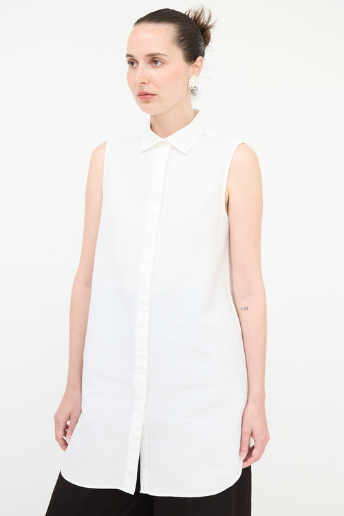Valentino Pique Sleeveless Shirt