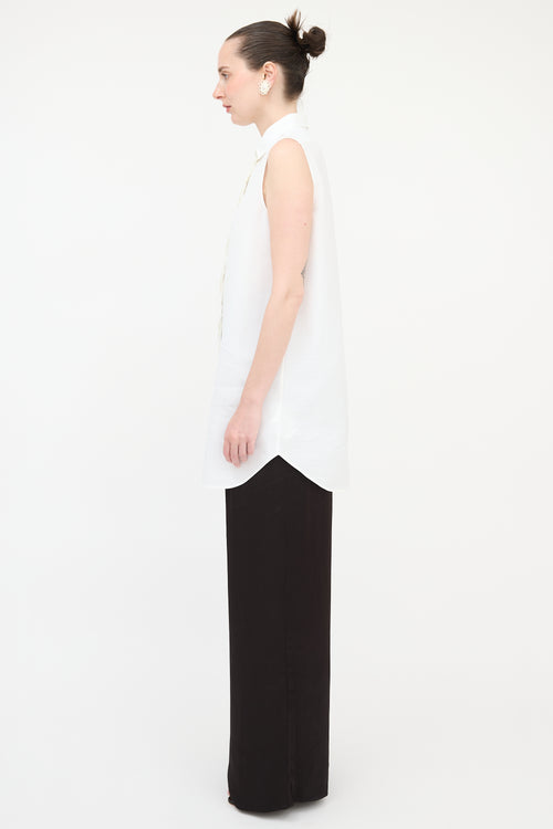 Valentino Pique Sleeveless Shirt