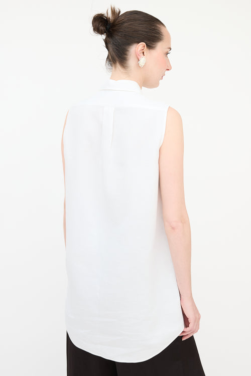 Valentino Pique Sleeveless Shirt