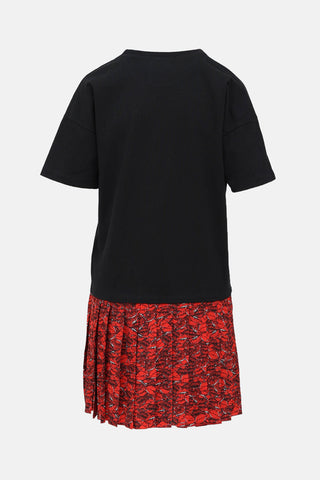 Valentino Pleated Lips T-Shirt Dress