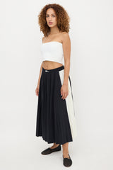 Valentino Pleated Midi Skirt
