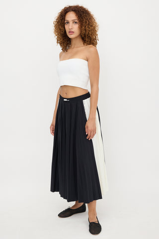 Valentino Pleated Midi Skirt