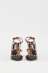 Valentino Purple & Burgundy Caged Rockstud Heel