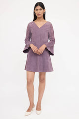 Valentino Suede Flared Dress