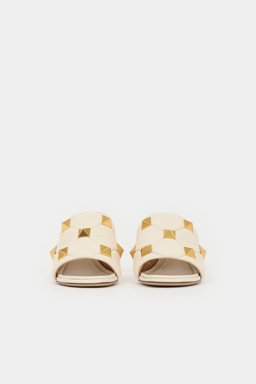 Valentino Quilted Rockstud  Mule