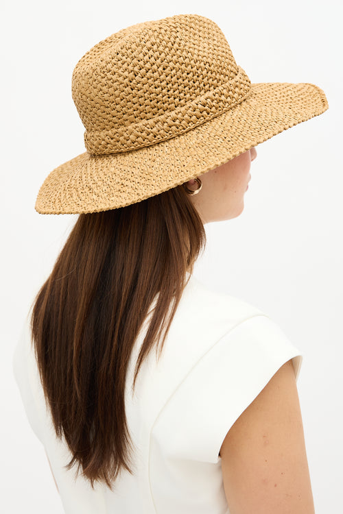 Valentino Raffia Fedora Hat