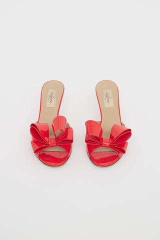 Valentino Red Patent Bow Mule