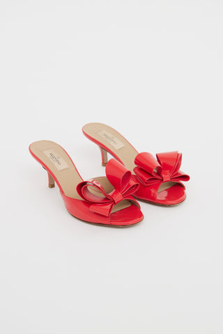 Valentino Red Patent Bow Mule