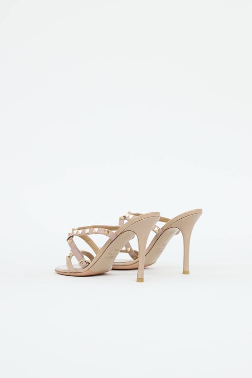 Valentino Patent Rockstud Sandal