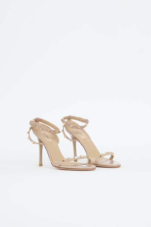 Valentino Patent Rockstud Sandal