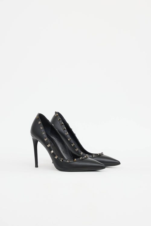 ValentinoLeather Rockstud Pump