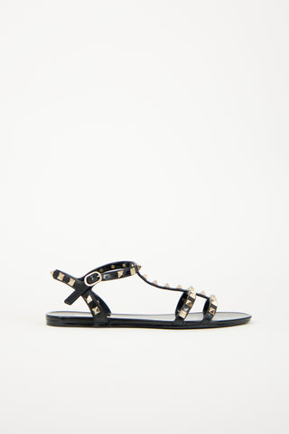 Valentino Rubber Rockstud Sandal