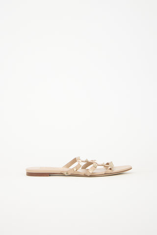 Valentino Leather Rockstud Slide