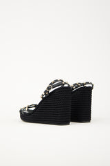 Valentino Rockstud Wedge Sandal