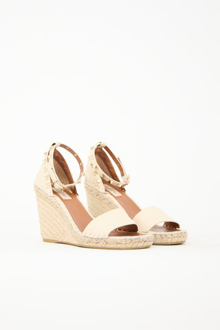 Valentino Rockstud Espadrille Wedge