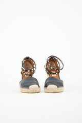 Valentino Rockstud Espadrille Wedge Sandal