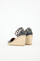 Valentino Rockstud Espadrille Wedge Sandal