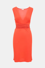 Valentino Roma Crepe Tie Waist Dress