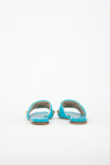 Valentino Leather Roman Stud Slide