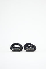 Valentino Rope Rockstud Trimmed Slide