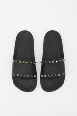 Valentino Rubber Rockstud Slide