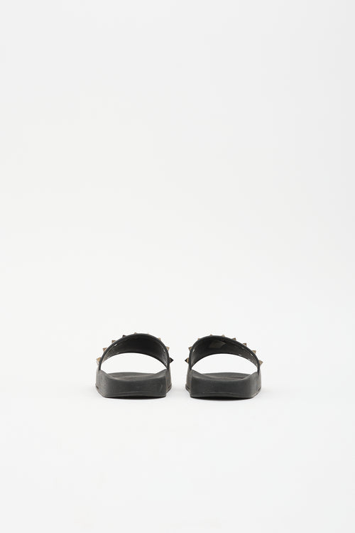 Valentino Rubber Rockstud Slide