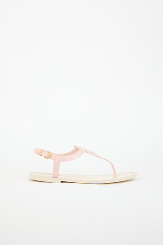 Valentino PVC Vlogo T-Strap Sandal
