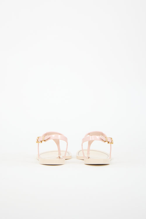 Valentino PVC Vlogo T-Strap Sandal