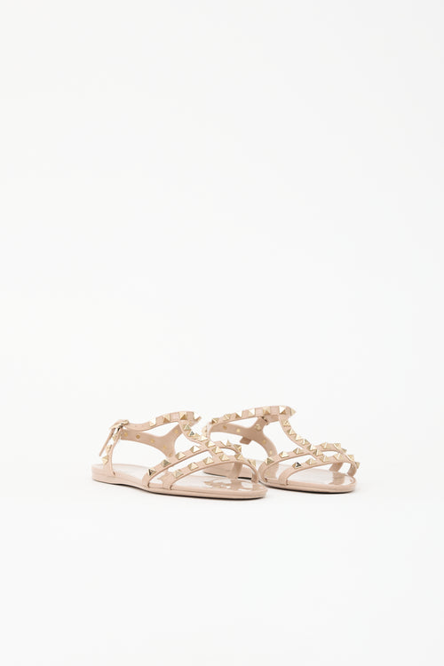 Valentino Rubber Rockstud Sandal